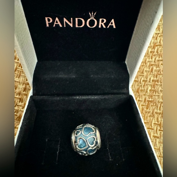 Pandora Jewelry - Authentic Pandora Blue Encased in Love Charm